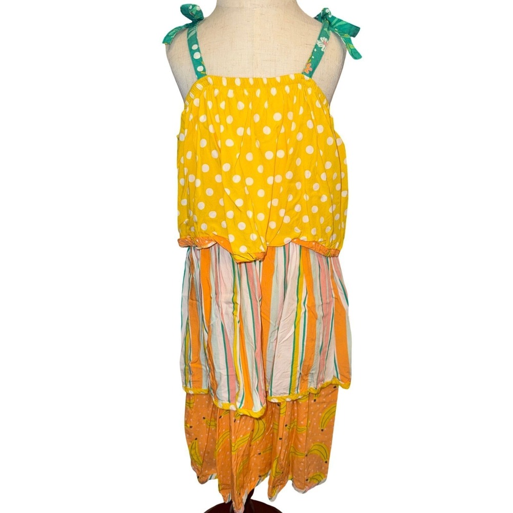 21 Wildflowers Size 8 Dots Stripes & Bananas Dress *one faint untreated spot!